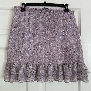1. State Purple Floral Mini Skirt (Unworn)